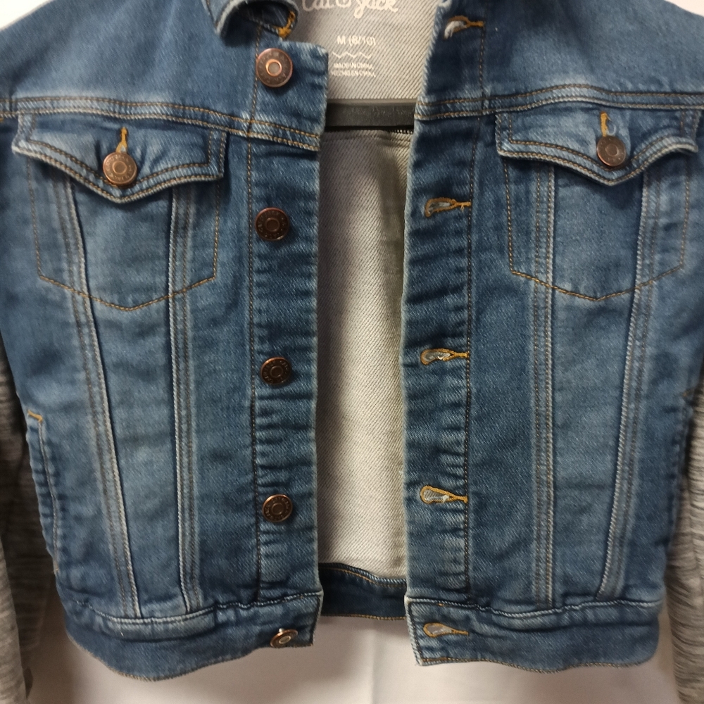 Blue Jean Jacket with Fitted Cut and Traditional Styling